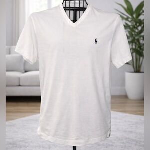 Polo Ralph Lauren White V-Neck Tee